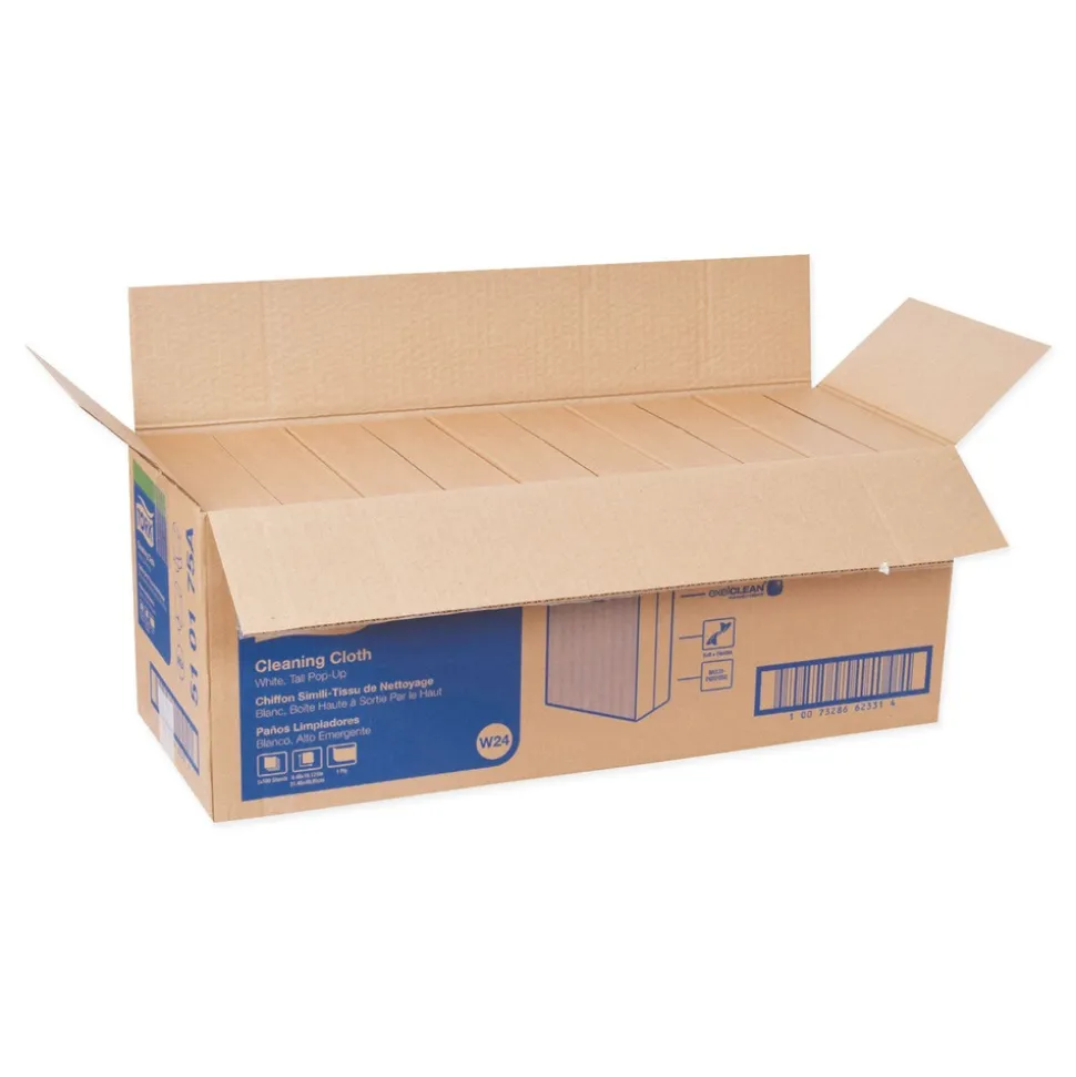 Tork 8.46 in. x 16.13 in. Heavy-Duty Cleaning Cloth - White (5/Carton)