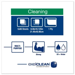 Tork 8.46 in. x 16.13 in. Heavy-Duty Cleaning Cloth - White (5/Carton)