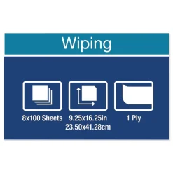 Tork 9.25 in. x 16.25 in. Multipurpose Paper Wiper - White (8/Carton)