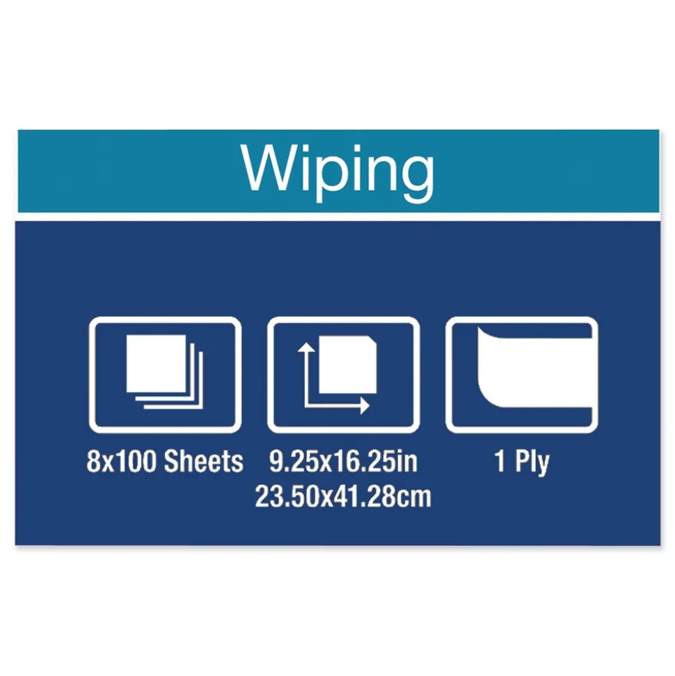 Tork 9.25 in. x 16.25 in. Multipurpose Paper Wiper - White (8/Carton)