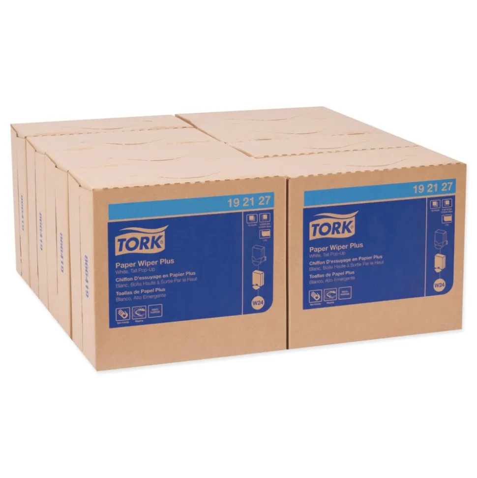 Tork 9.25 in. x 16.25 in. Multipurpose Paper Wiper - White (8/Carton)