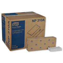 Tork 15 in. x 16.25 in. 2-Ply 1/8-Fold Advanced Dinner Napkins - White (3000/Carton)