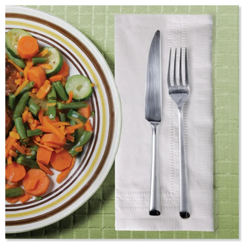 Tork 15 in. x 17 in. 2-Ply 1/8-Fold Advanced Dinner Napkins - White (2800/Carton)