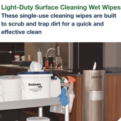 Tork 8 in. x 6 in. 1-Ply Light-Duty Surface Cleaning Wet Wipe - Unscented, White (2 Rolls/Carton)