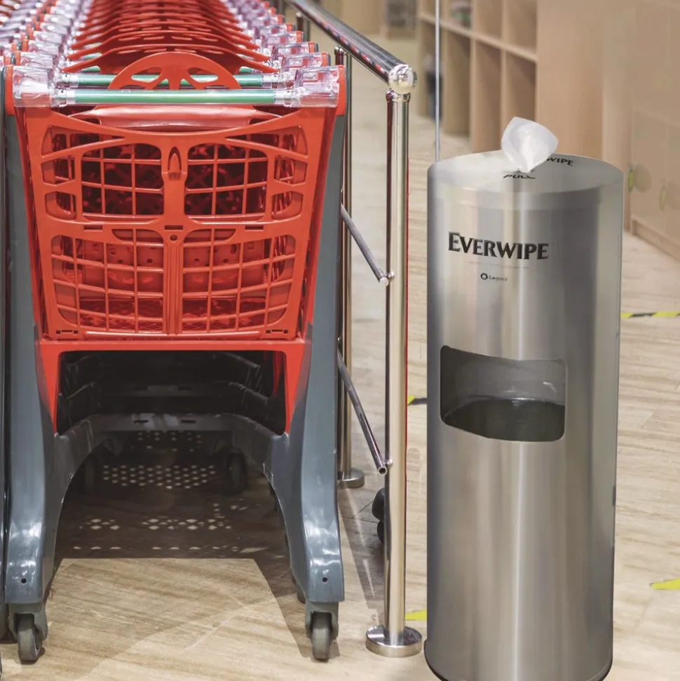 Tork 8 in. x 6 in. 1-Ply Light-Duty Surface Cleaning Wet Wipe - Unscented, White (2 Rolls/Carton)