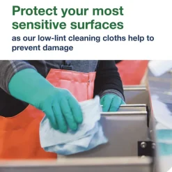 Tork 15 in. x 15 in. 1-Ply Low-Lint Cleaning Cloth - Blue (4 Boxes/Carton)