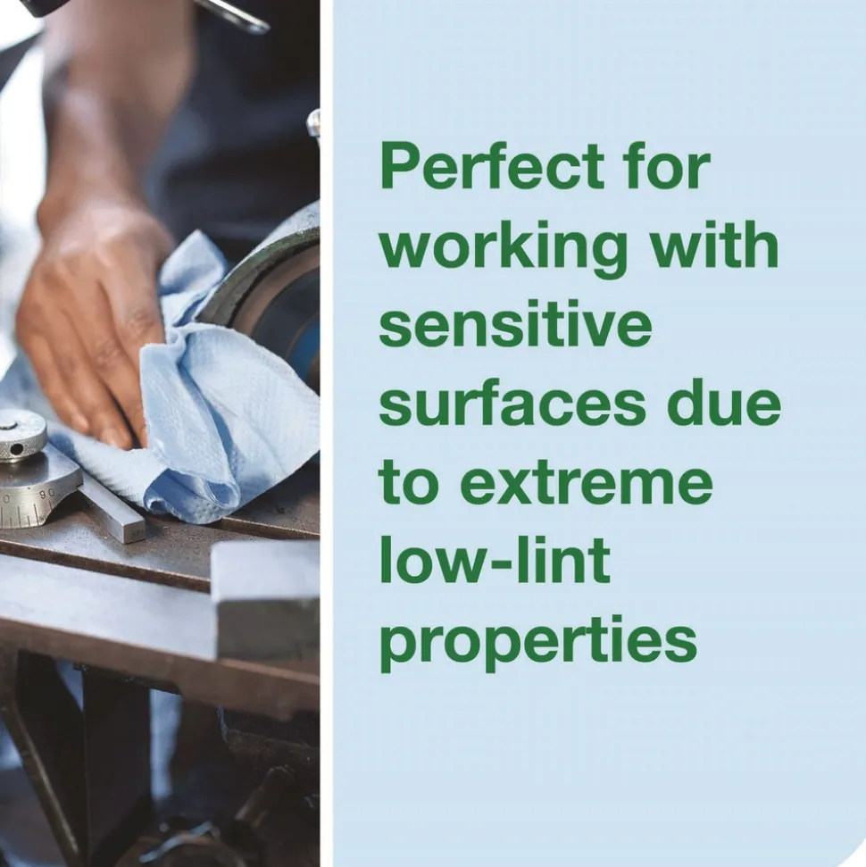 Tork 15 in. x 15 in. 1-Ply Low-Lint Cleaning Cloth - Blue (4 Boxes/Carton)