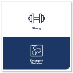 Tork 11.75 in. x 14.75 in. 1-Ply Small Pack Foodservice Cloth - Unscented/White/Red Stripe (4/Carton)