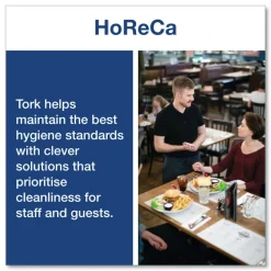 Tork 11.75 in. x 14.75 in. 1-Ply Small Pack Foodservice Cloth - Unscented/White/Red Stripe (4/Carton)