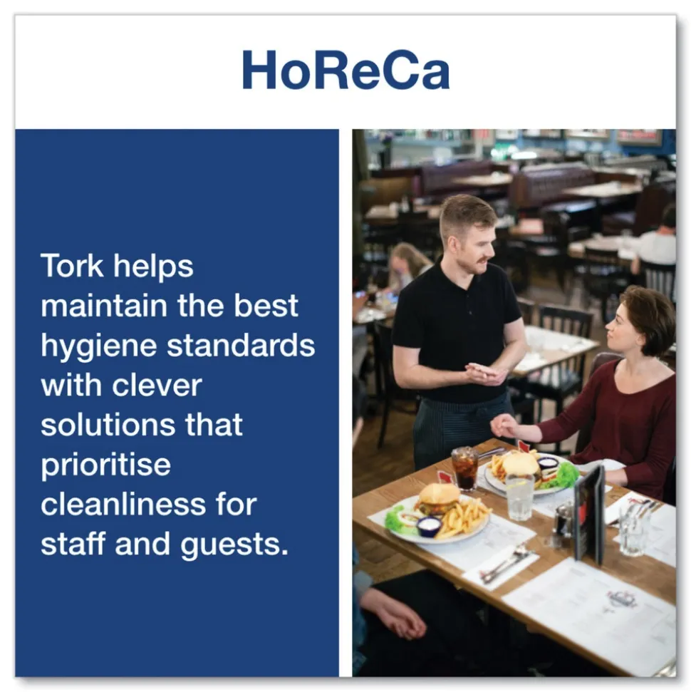 Tork 11.75 in. x 14.75 in. 1-Ply Small Pack Foodservice Cloth - Unscented/White/Red Stripe (4/Carton)