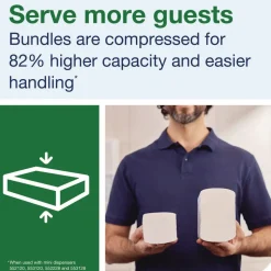 Tork 8.3 in. x 9.25 in. 1-Ply Xpress Compressed Multifold Hand Towels - White (12 Packs/Carton)