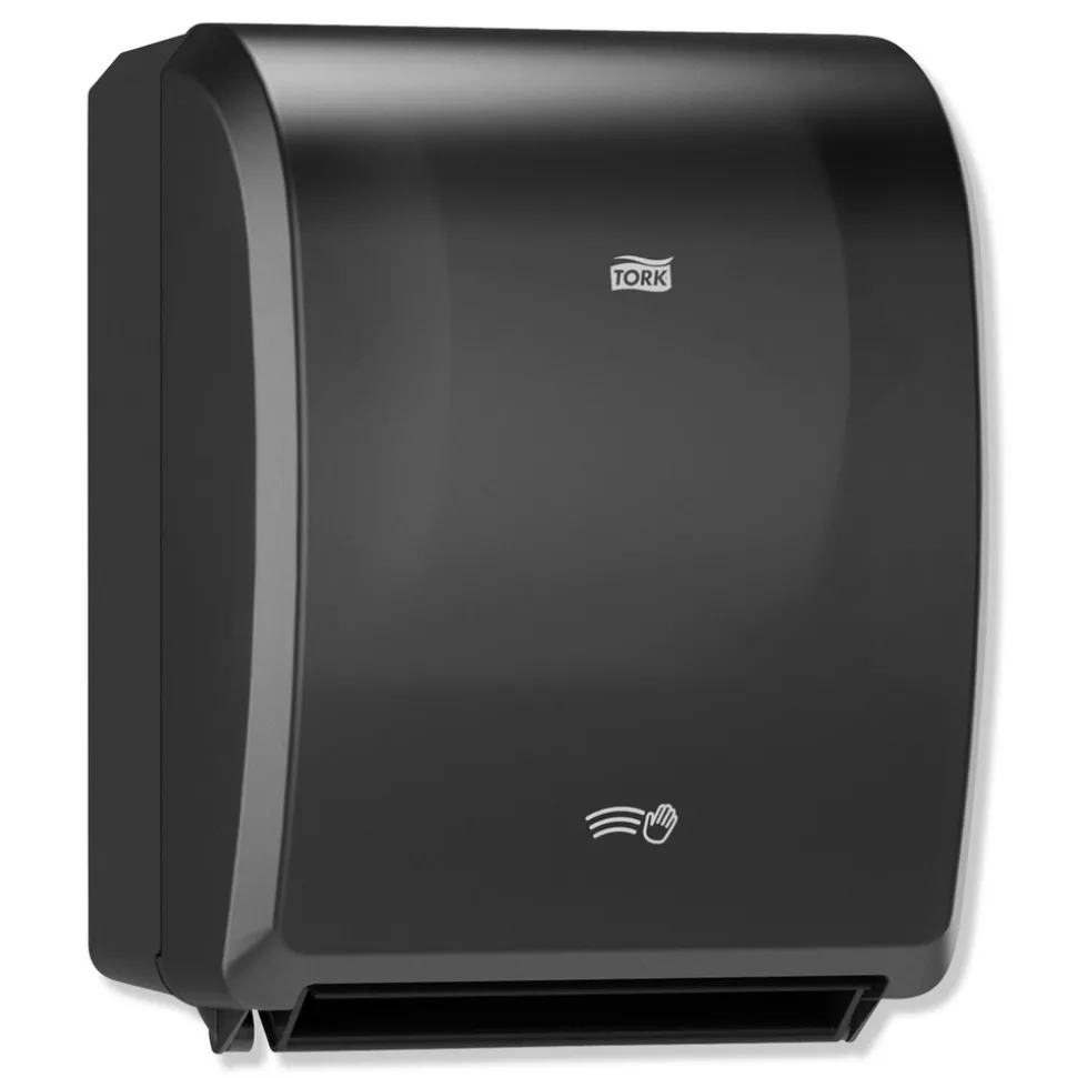 Tork 12.32 in. x 9.32 in. x 15.95 in. Electronic Hand Towel Roll Dispenser for 8 in. Rolls - Black (1/Carton)