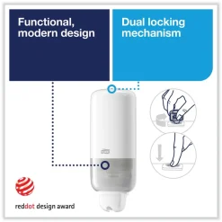 Tork 4.4 in. x 4.5 in. x 11.5 in. Elevation Liquid Skincare Dispenser - White