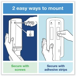 Tork 4.4 in. x 4.5 in. x 11.5 in. Elevation Liquid Skincare Dispenser - White