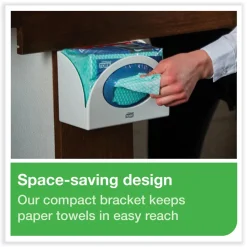 Tork 8.42 in. x 4.22 in. x 5.74 in. Small Bracket Wiper Dispenser - White