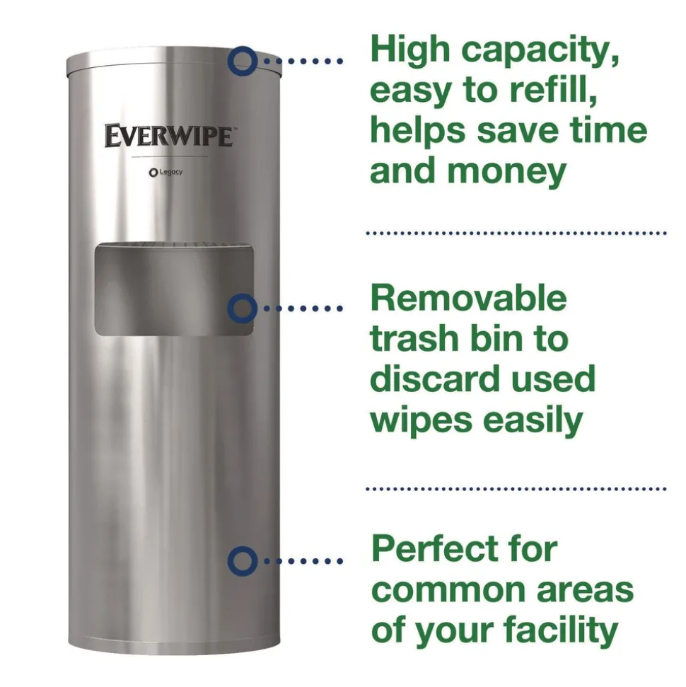 Tork 15 in. x 15 in. x 37.25 in. Stainless Steel Wet Wipe Stand