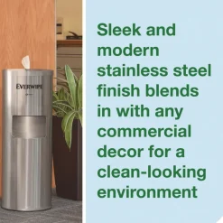 Tork 15 in. x 15 in. x 37.25 in. Stainless Steel Wet Wipe Stand