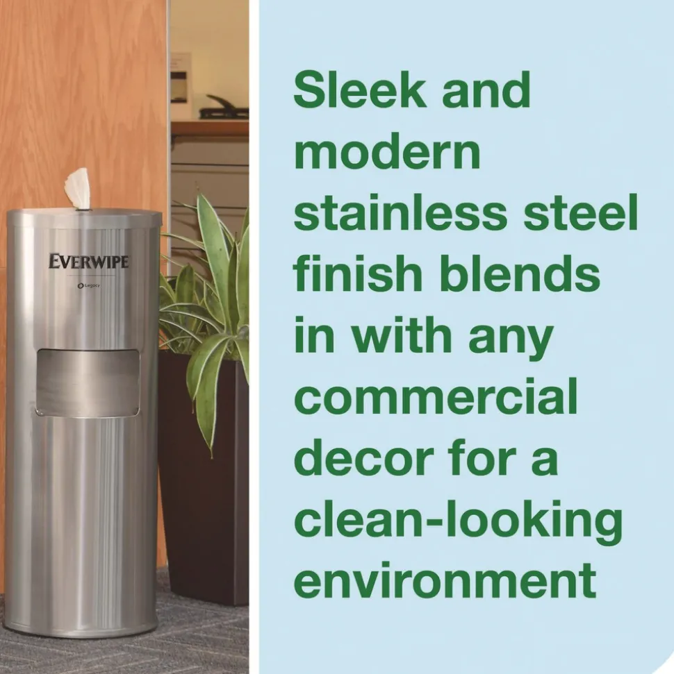 Tork 15 in. x 15 in. x 37.25 in. Stainless Steel Wet Wipe Stand