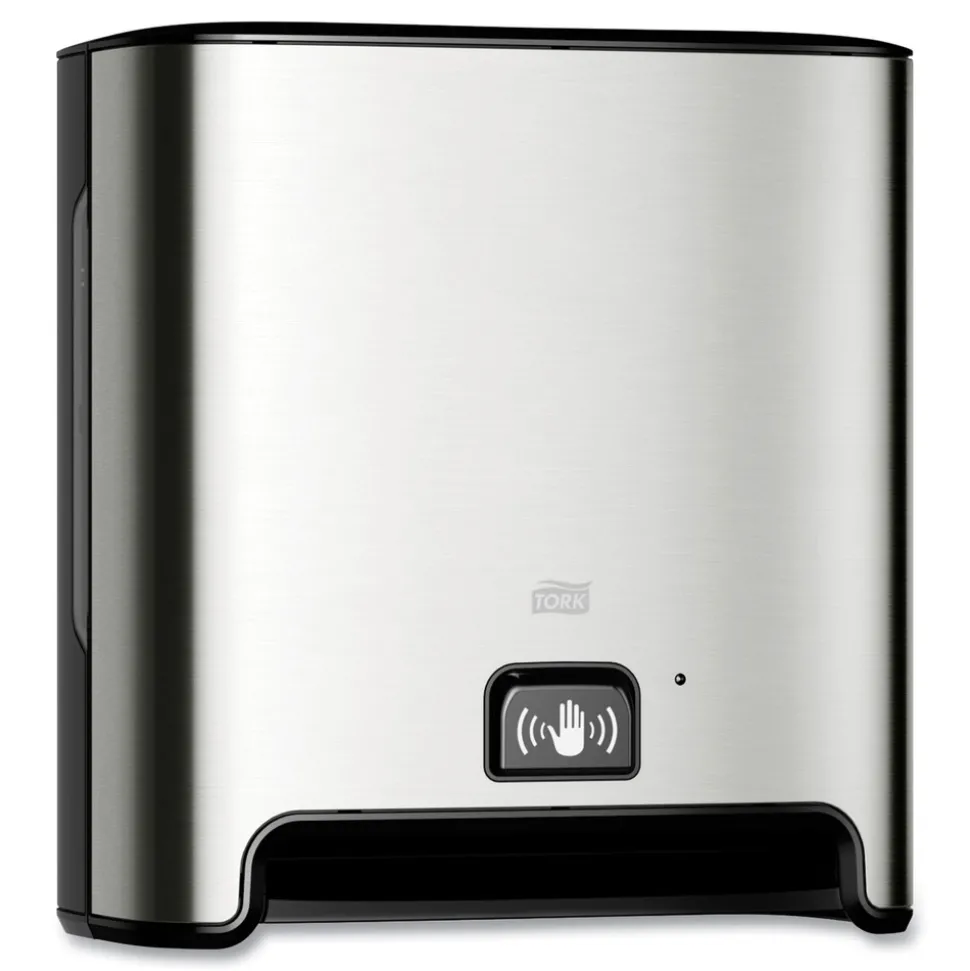 Tork 13.58 in. x 8.03 in. x 14.69 in. Wall Mount Hand Towel Roll Dispenser with Intuition Sensor - Stainless Steel