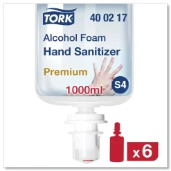 Tork 400217 1L Bottle Unscented Premium Alcohol Foam Hand Sanitizer (6/carton)