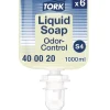 Tork 400020 1L Perfume Free Odor-Control Hand Soap Liquid S4 (6/Carton)