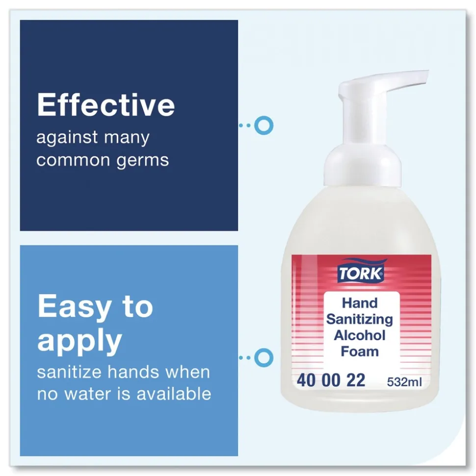 Tork 18 oz. Pump Bottle Unscented Alcohol Foam Hand Sanitizer (6/Carton)