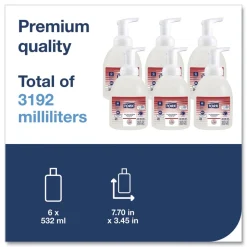 Tork 18 oz. Pump Bottle Unscented Alcohol Foam Hand Sanitizer (6/Carton)