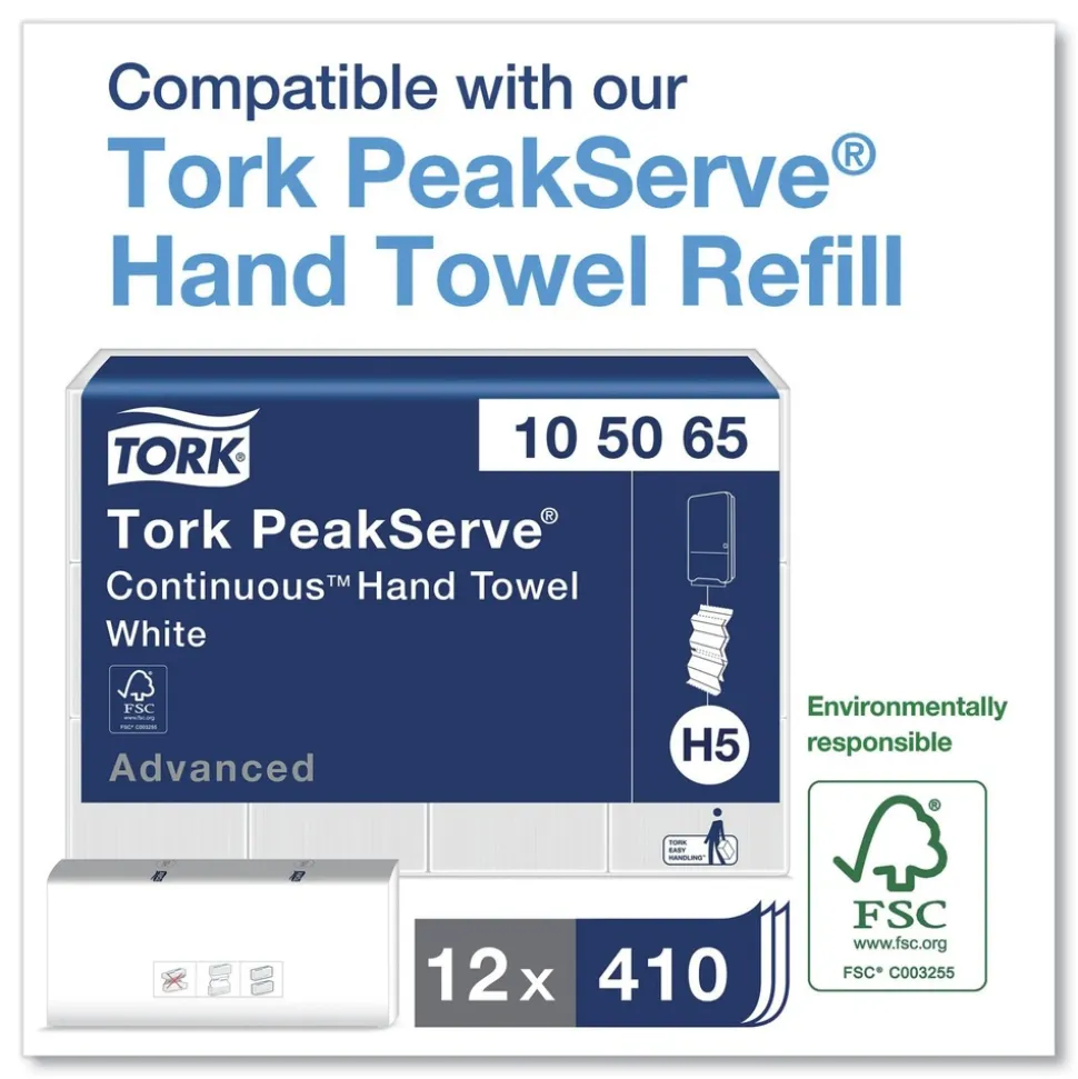 Tork 552530 PeakServe Continuous 14.44 x 3.97 x 19.3 Hand Towel Dispenser - White