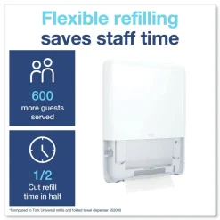 Tork 552530 PeakServe Continuous 14.44 x 3.97 x 19.3 Hand Towel Dispenser - White