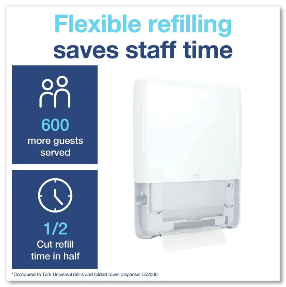 Tork 552530 PeakServe Continuous 14.44 x 3.97 x 19.3 Hand Towel Dispenser - White