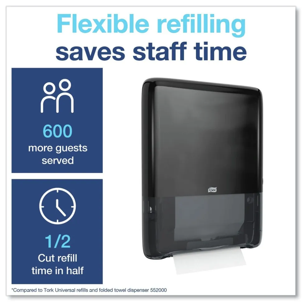 Tork 552538 PeakServe Continuous 14.44 x 3.97 x 19.3 Hand Towel Dispenser - Black