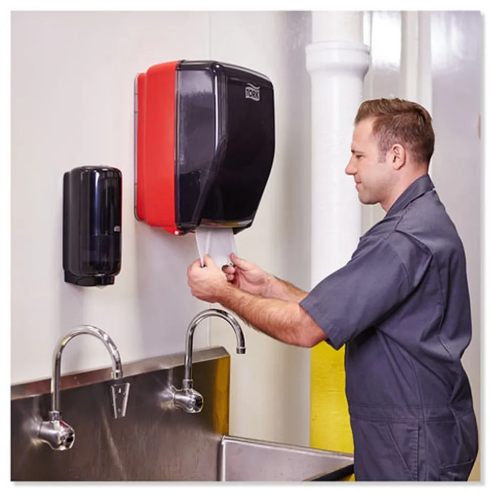 Tork 291370 1-Ply 7.68 in. x 1150 ft. Basic Paper Wiper Roll Towel - White (4/Carton)