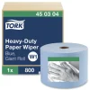 Tork 450304 1-Ply 11.1 in. x 800 ft. Heavy-Duty Paper Wiper - Blue