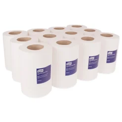 Tork 121225 2-Ply 8.3 in. x 11.8 in. Advanced Soft Mini Centerfeed Hand Towel (12/Carton)