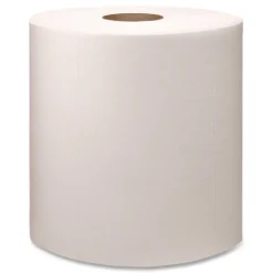 Tork 500105 1-Ply 9 in. x 12.4 in. Light Duty Cleaning Cloth Giant Roll - White (1/Carton)