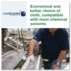 Tork 500105 1-Ply 9 in. x 12.4 in. Light Duty Cleaning Cloth Giant Roll - White (1/Carton)