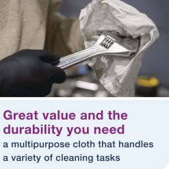 Tork 500176 1-Ply 8.3 in. x 16.1 in. Light Duty Cleaning Cloth Pop Up Box - White (10/Carton)