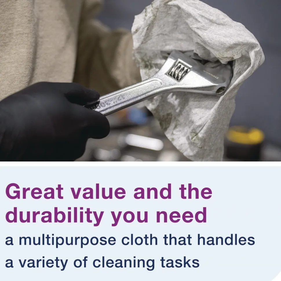 Tork 500176 1-Ply 8.3 in. x 16.1 in. Light Duty Cleaning Cloth Pop Up Box - White (10/Carton)