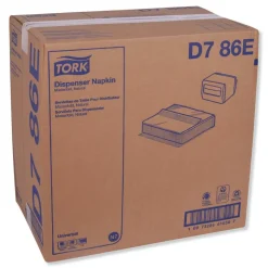 Tork 1 Ply 13 in. x 12 in. Masterfold Dispenser Napkins - Natural (6000/Carton)