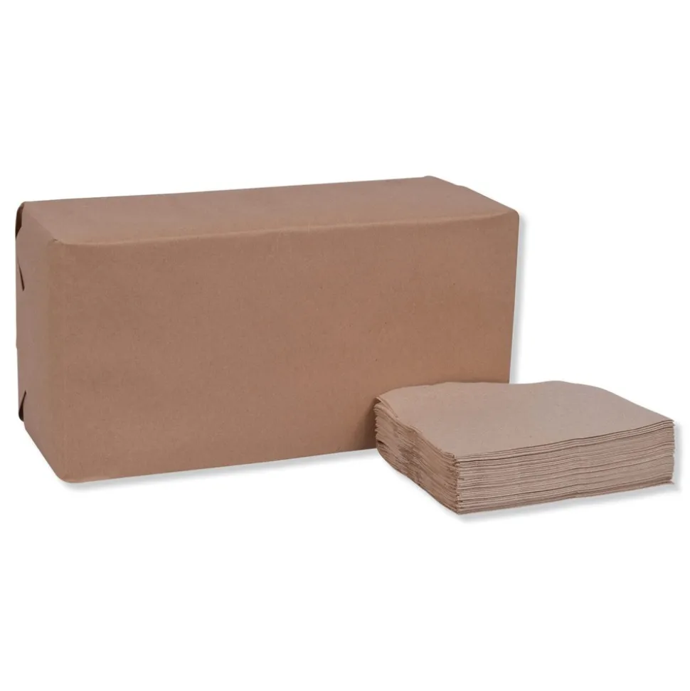 Tork 1 Ply 13 in. x 12 in. Masterfold Dispenser Napkins - Natural (6000/Carton)