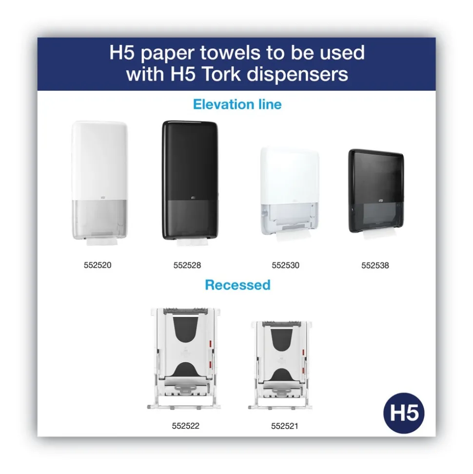 Tork 105066 1-Ply 7.91 in. x 8.85 in. PeakServe Continuous Hand Towel - White (12/Carton)