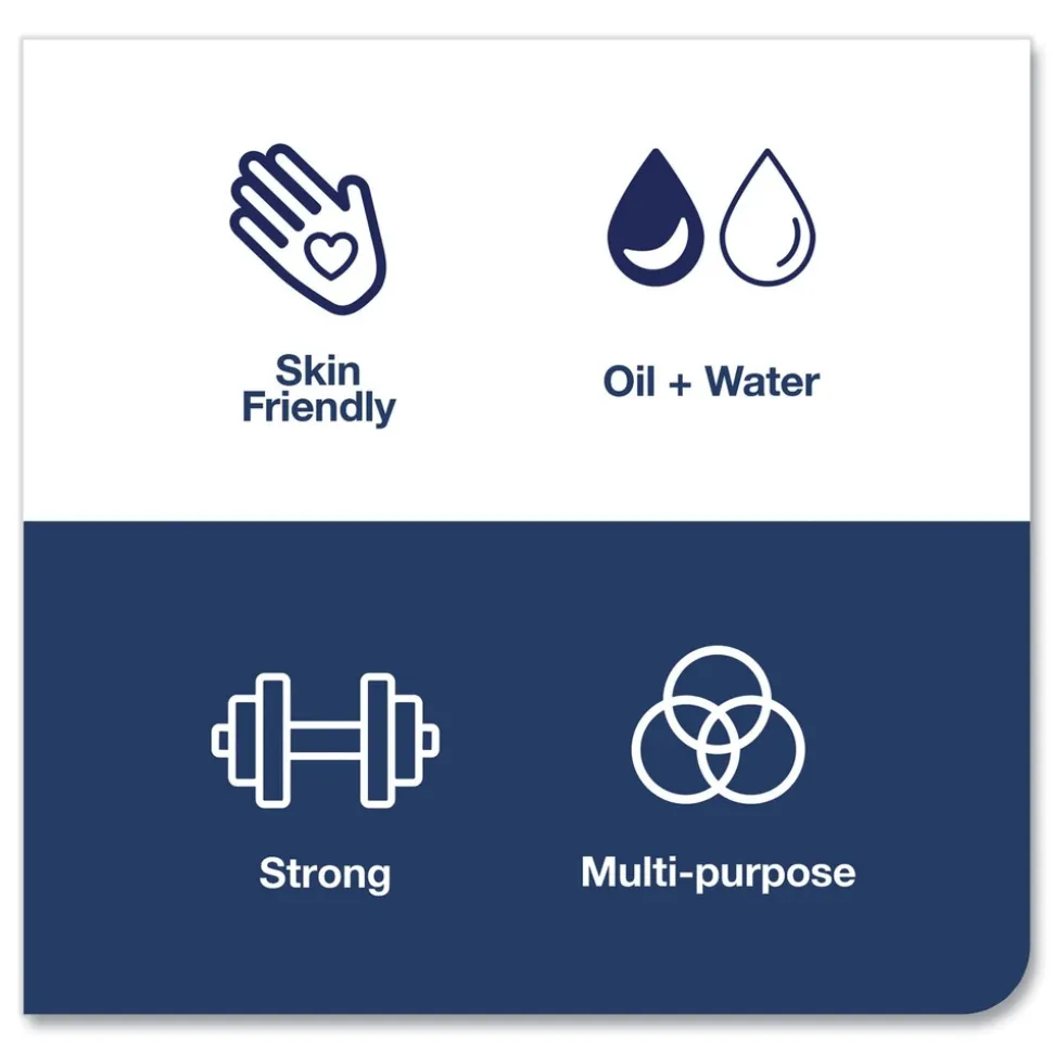 Tork 13244101 4-Ply 11 in. x 15.75 in. Unscented Industrial Paper Wiper - Blue (2/Carton)