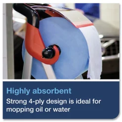 Tork 13244101 4-Ply 11 in. x 15.75 in. Unscented Industrial Paper Wiper - Blue (2/Carton)