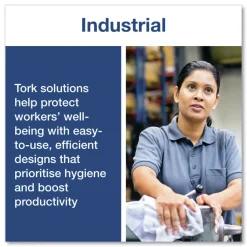 Tork 13244101 4-Ply 11 in. x 15.75 in. Unscented Industrial Paper Wiper - Blue (2/Carton)