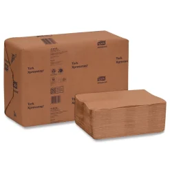 Tork 109906 2-Ply 6.5 in. x 8.5 in. Xpressnap Interfold Dispenser Napkins - Natural (12/Carton)