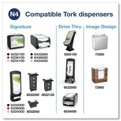 Tork 109906 2-Ply 6.5 in. x 8.5 in. Xpressnap Interfold Dispenser Napkins - Natural (12/Carton)