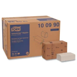 Tork 100990 2-Ply 6.5 in. x 8.5 in. Xpressnap Interfold Dispenser Napkins - White (12/Carton)
