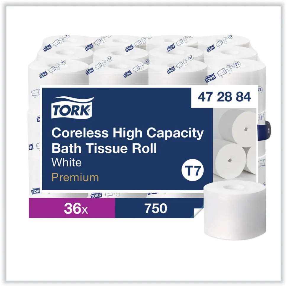 Tork 472884 2-Ply Coreless High Capacity Bath Tissue - White (36/Carton)
