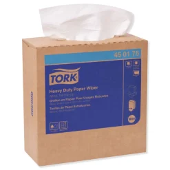 Tork 1 Ply Heavy-Duty Paper Wiper - Unscented, White (900/Carton)