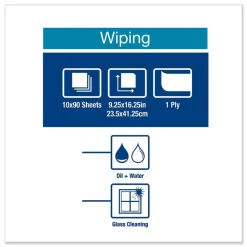 Tork 1 Ply Heavy-Duty Paper Wiper - Unscented, White (900/Carton)